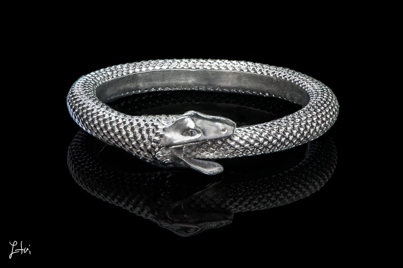 Ouroboros ring, snake ring, snake eating tail ring, Ouroboros Jewellery, serpent eating its own tail, eternity ring, textured snake ring image 2