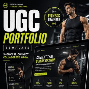 UGC Creator Portfolio Template | Next.js Website for Fitness Trainers | (Instant Download)