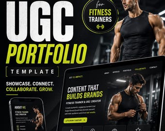 UGC Creator Portfolio Template | Next.js Website for Fitness Trainers | (Instant Download)