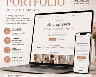 UGC Creator Portfolio Template | Zero Code |  Next.js Website (Digital Download)