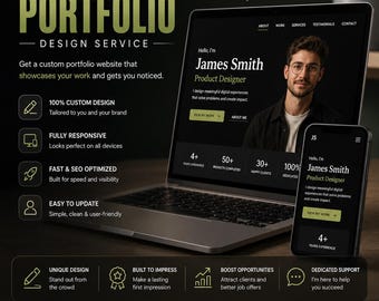 Personalized Portfolio | Custom Website | Made to Order Tech Portfolio | Digital Download