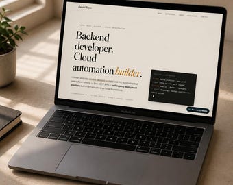Developer Portfolio Website Template | HTML CSS Personal Site (Instant Download)