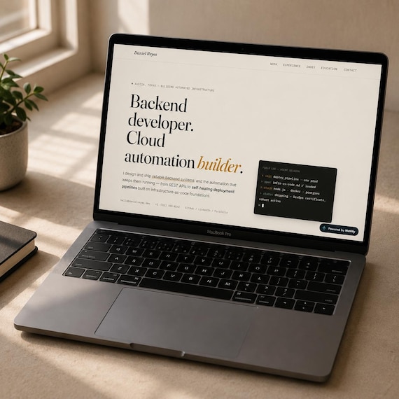 Developer Portfolio Website Template | HTML CSS Personal Site (Instant Download)