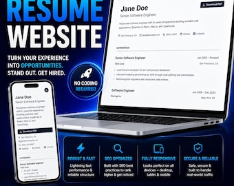 Custom Digital Resume Website | ATS Friendly Online Portfolio (Made to Order)