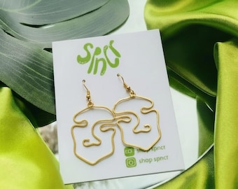 Abstract Face Earrings