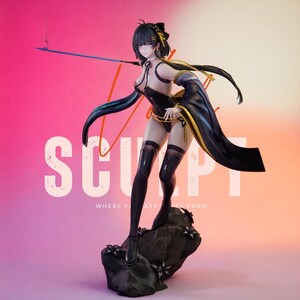 Female Rover WuWa STL File for 3D Printing, Anime Game Figure, Collectible 3D Printable Statue