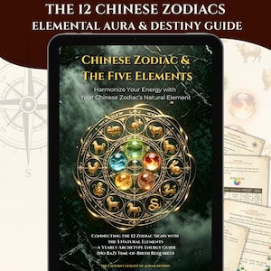 Gids voor de vijf elementen van de Chinese dierenriem, Wu Xing aurakleuren en kristallen (pdf-download)