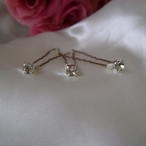 Six Diamante Hairpins