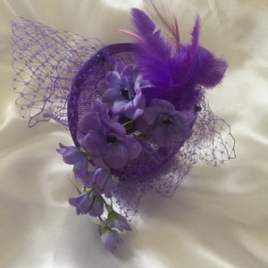 Gisselle - Lilac & Purple Flower Fascinator