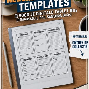 Complete collectie — 629 Nederlandse PDF templates voor reMarkable, iPad, GoodNotes & e-ink tablets | mega bundel digitale download