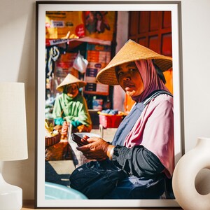 Woman Portrait Photography Java Indonesia Market Digital Wall Art