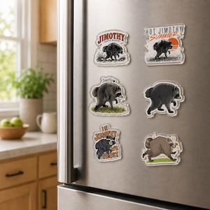Imán acrílico para nevera de Jimothy, mapache de Seattle, imán de animales adorables del noroeste del Pacífico, decoración divertida con meme viral, regalo de Seattle para amantes de los mapaches.