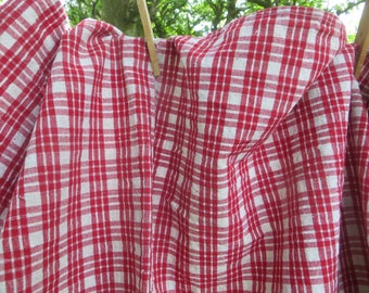 Duvet Cover Duvet Cover handwoven red and white linen Antique Bedding German Vintage antiquelinen Kelsch  57 inch  64 inch farmerslinen RARE