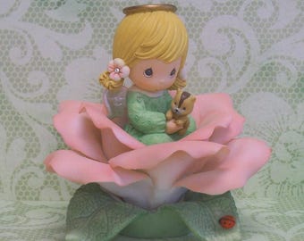 Vintage 1999 Precious Moments Expressive Blossoms “Coral Rose of Desire” PMI