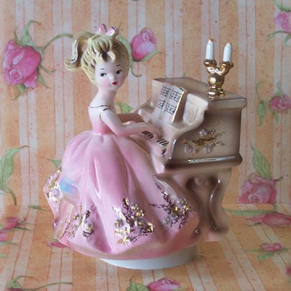 Josef Girl Playing Piano Music Box - Etsy