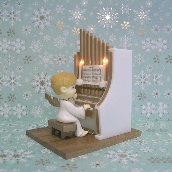 Vintage Angel Playing Organ - Etsy