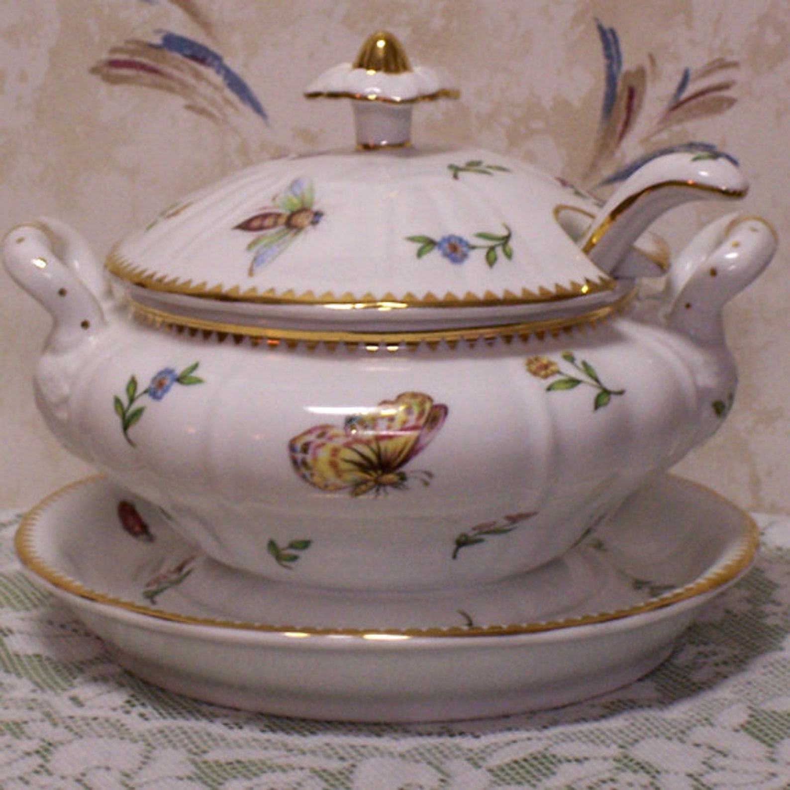 Godinger & Co China Primavera Sauce Tureen w/Ladle 9779A Etsy