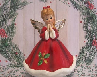 Vintage 1940s Josef Originals Musical Christmas Praying Angel Figurine Made in Japan