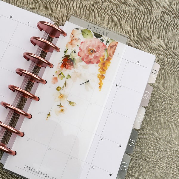 Dragonfly Garden Planner Dashboard | Hybrid | Translucent Laminated Vellum for Discbound & Six Ring Planners