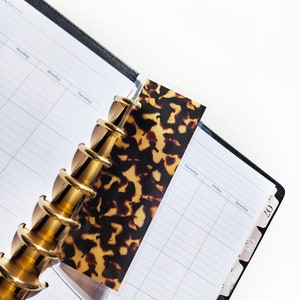 Tortoiseshell Planner Page Finder Bookmark | Discbound Notebooks & Six Ring Binders | Planner Page Finder and Bookmark