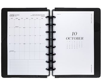 2024 Monthly Calendar Planner Inserts | Discbound, A5 Ringbound Planners | Refill Pages