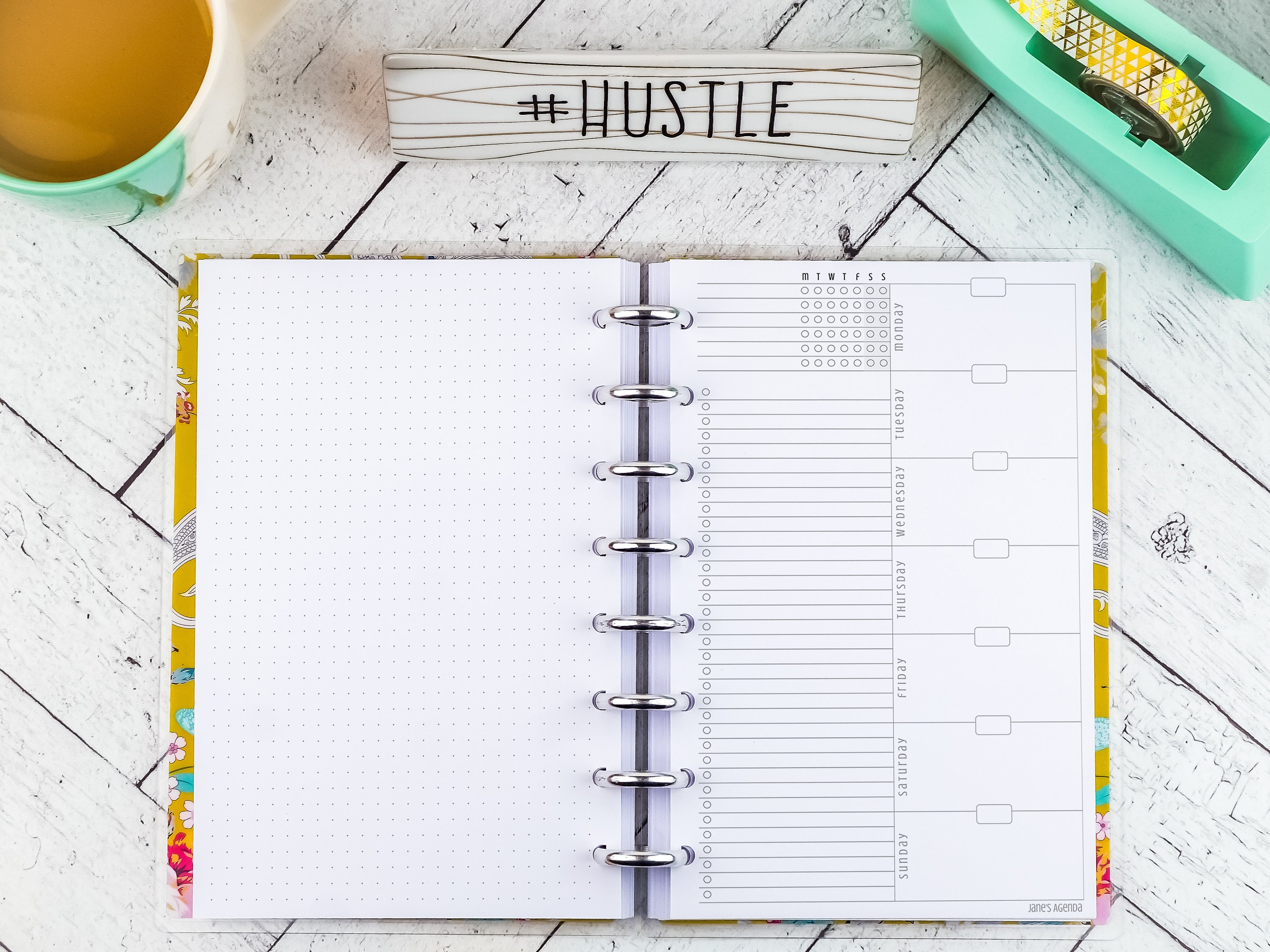 Printed Weekly Planner Inserts for use with Discbound Mini Etsy