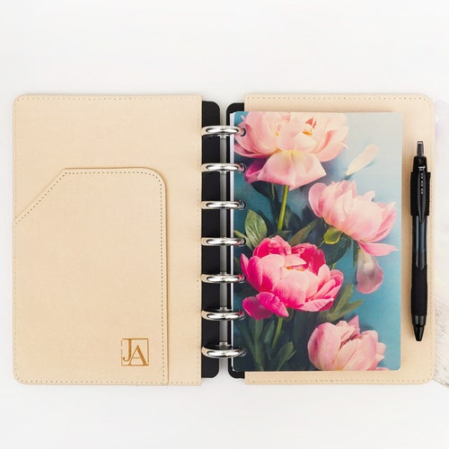 Dovetail Gray Vegan Leather Planner Cover for Discbound Etsy