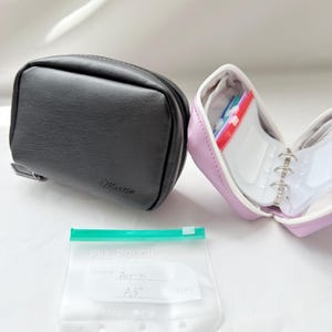 Custom Engraved Pill Pouch, Faux Leather Medicine Storage Bag with 7 Removable Pouches, Waterproof pill organizer pouch, Pill box 7 day