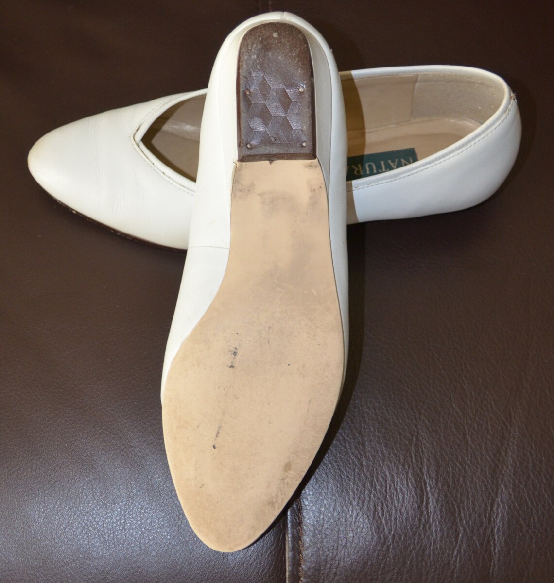 white leather flats womens