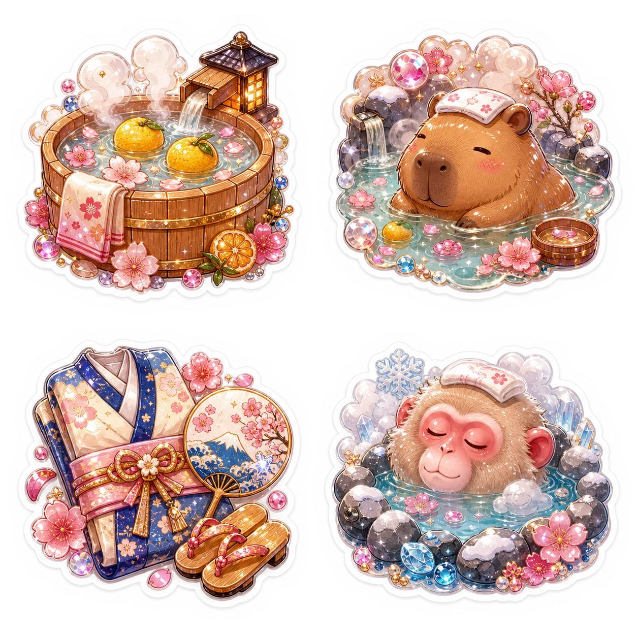 Japan Onsen Stickers - Etsy