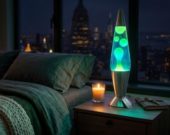 Rhinestoned Blue Lava Lamp - Etsy