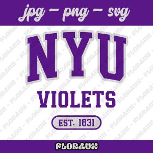 SVG della New York University, atletica Violets, SVG Violets, NYU, pronto per Cricut, file digitale