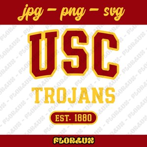 Université de Californie du Sud SVG, chevaux de Troie football, chevaux de Troie athlétisme, chevaux de Troie SVG, USC, prêt pour la Cricut, fichier numérique