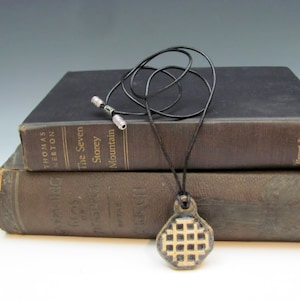 Kairos Jerusalem Cross Pendant Stoneware Stoney Gray Christian Catholic Jesuit Graduation Gift Live the Fourth Ignatian