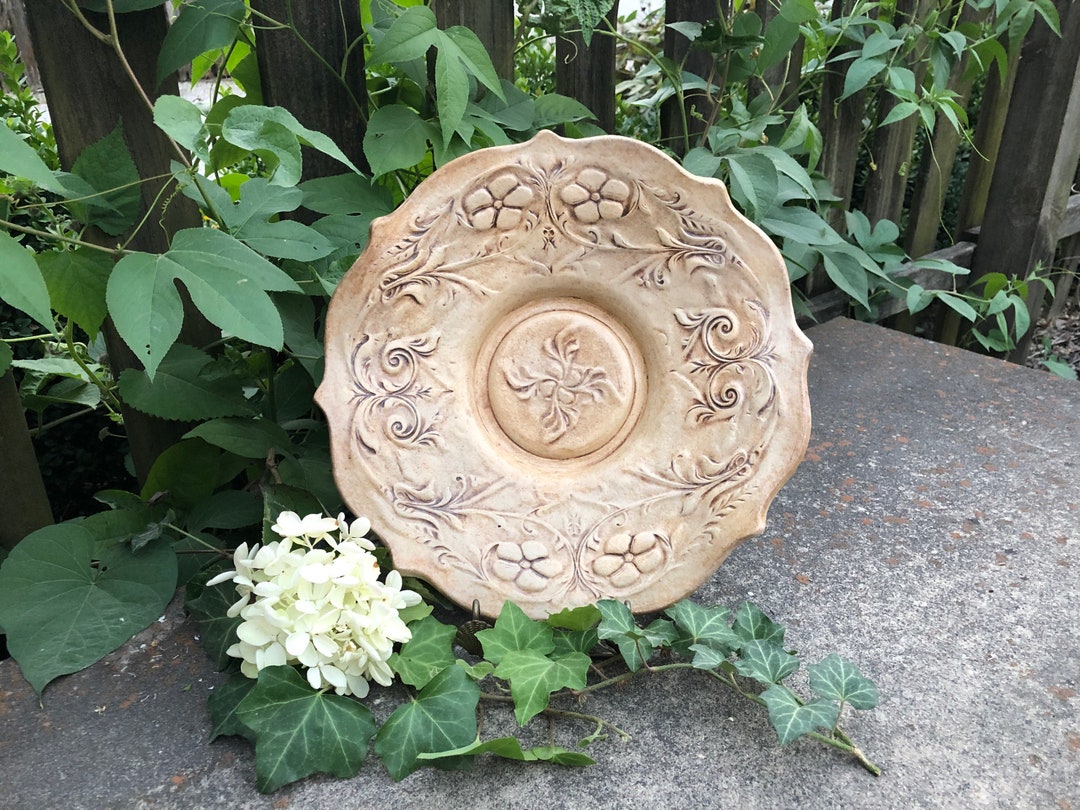 Elegant Serving Dish Intricate Detail Stoneware Pottery Wedding Gift