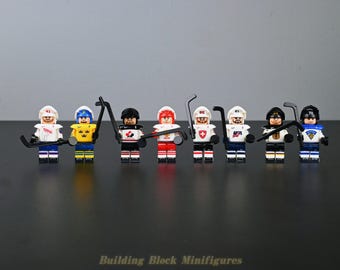NHL Hockeyspieler Minifiguren, Custom Building Blocks, International Stars Set
