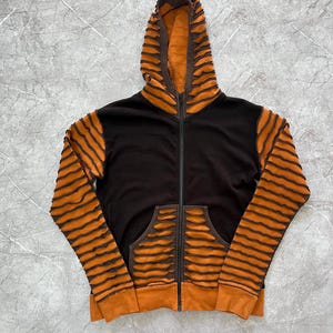 Vintage patchwork zip hoodie y2k halloween style witch