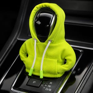 Mini Hoodie Gear Shift Cover, Colorful Car Shifter Sleeve, Soft Interior Decor Accessory