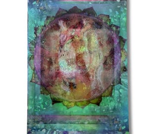 Norwegian Fine Art Card | Abstract Floral Print, Friendship Greeting (11.4 × 16.2 cm)