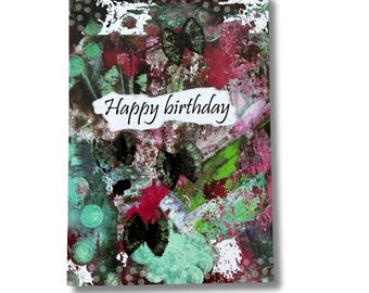 Abstract Butterfly Art Card | Norwegian Fine Greeting Card | Birthday