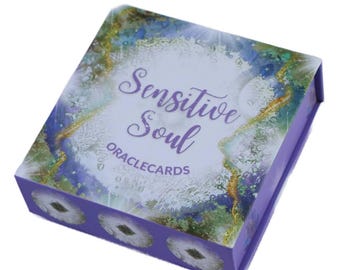 Sensitive Soul Oracle Cards | 44 Round Deck for Empaths & HSP | Self-Care Guidebook Included