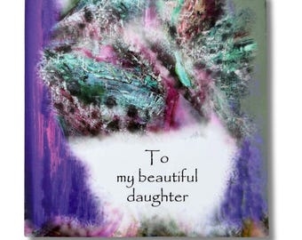 Norwegian Fine Art Card | Mother's Love, Daughter Birthday Greeting (15x15cm)