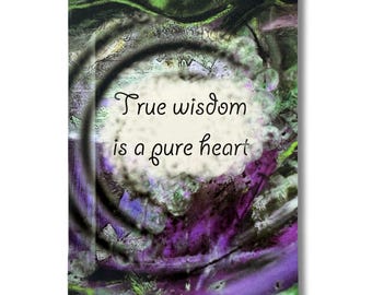 Wisdom Art Card | Fine Greeting Card, Mindful Message (12 Cards Minimum)