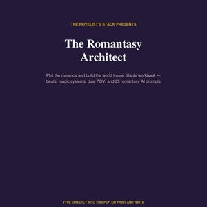 Romantasy World Building Workbook Ausfüllbares PDF, Fantasy Romance Novel Planer, Romance Plotting Template BookTok Writer, AI Prompts inklusive