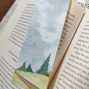 Bookmarks, Hand Painted Watercolor, Watercolor Bookmarks, Landscape Watercolor Bookmarks