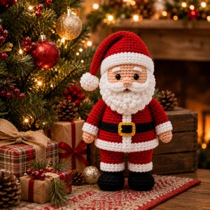 Crochet Santa Claus Amigurumi Pattern | Christmas Doll Toy PDF (Digital Download)
