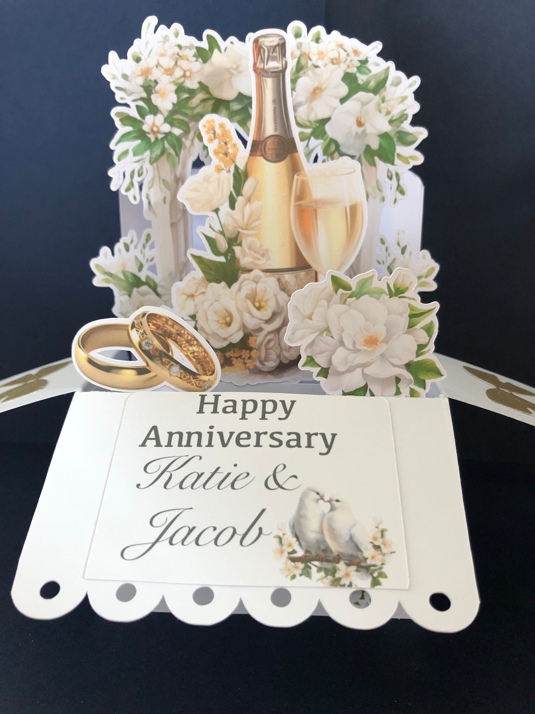Personalised Wedding Anniversary 3d Box Card , Handmade - Etsy