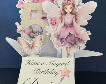 Pop up 3D Beautiful Green Fairy Card - Etsy UK