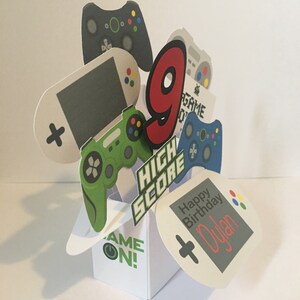 Gaming Pop up Personalised Birthday Card - Etsy