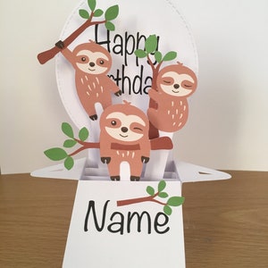 Adorable Sloth Birthday card